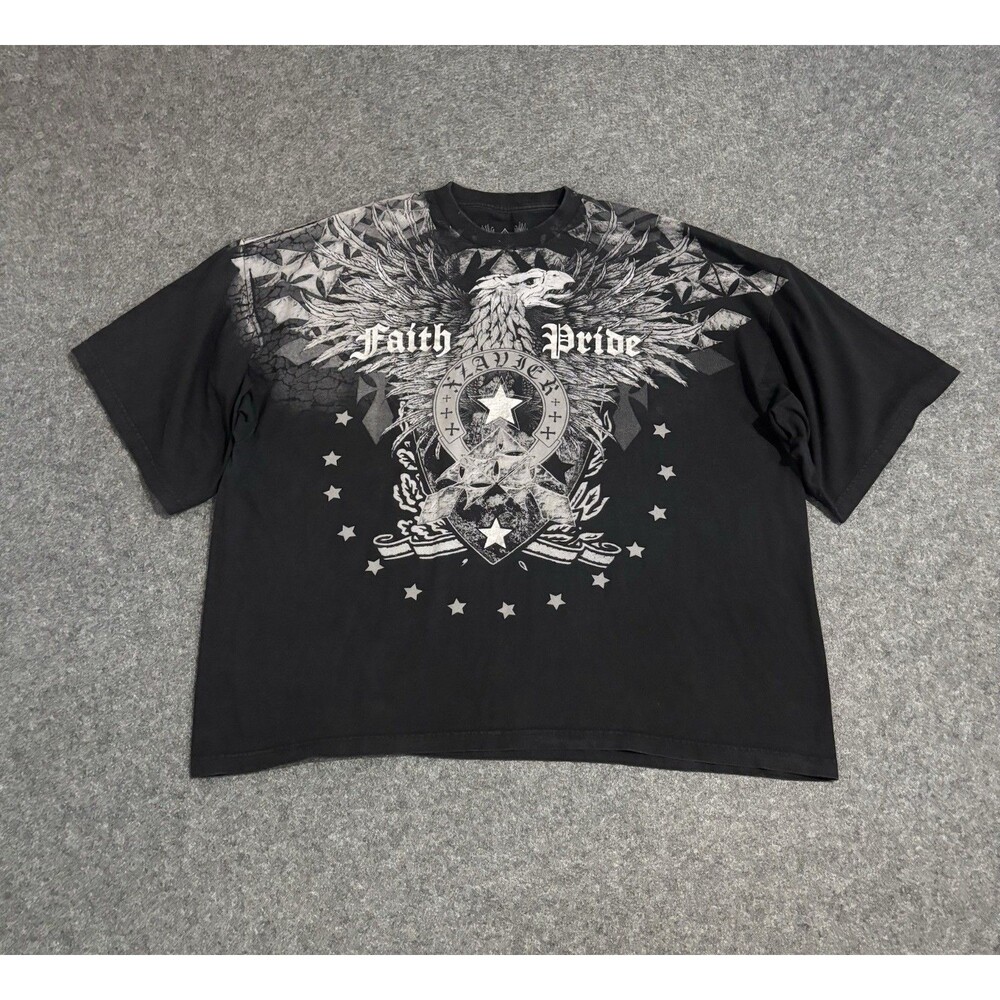 XZAVIER T Shirt Size 4XL Faith Pride Courage Eagle Wings Cross Affliction Style